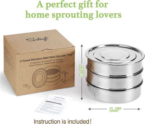 sprouts making box steel|soligt stackable sprouting kit.